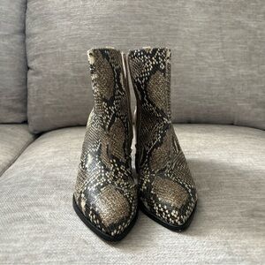 Snakeskin Ankle Boots